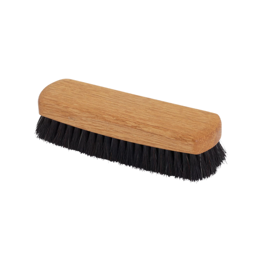 Skobørste polish, mørke hestehår, 16cm