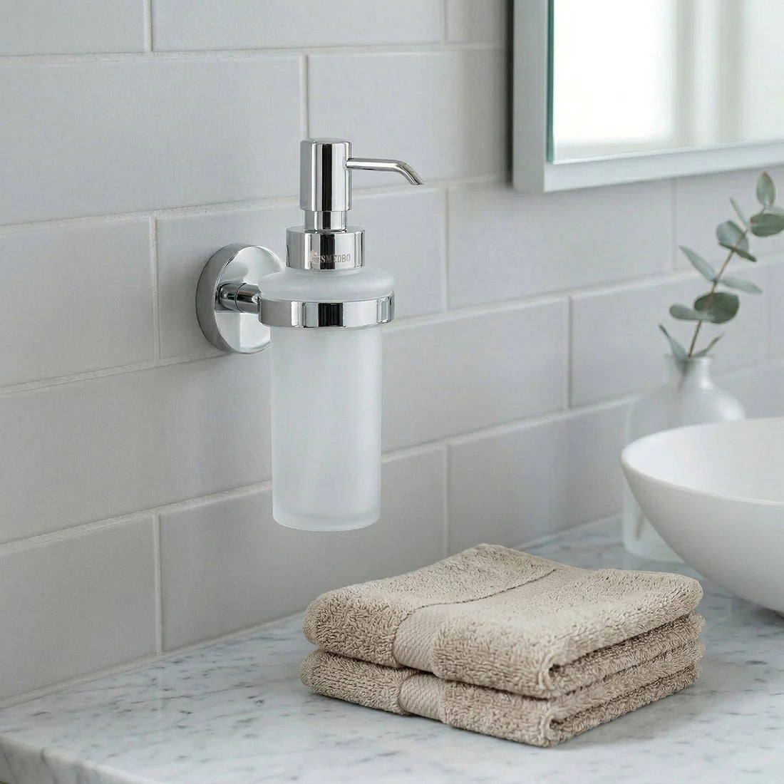 HOME | Sæbedispenser, vægmonteret, materet glas