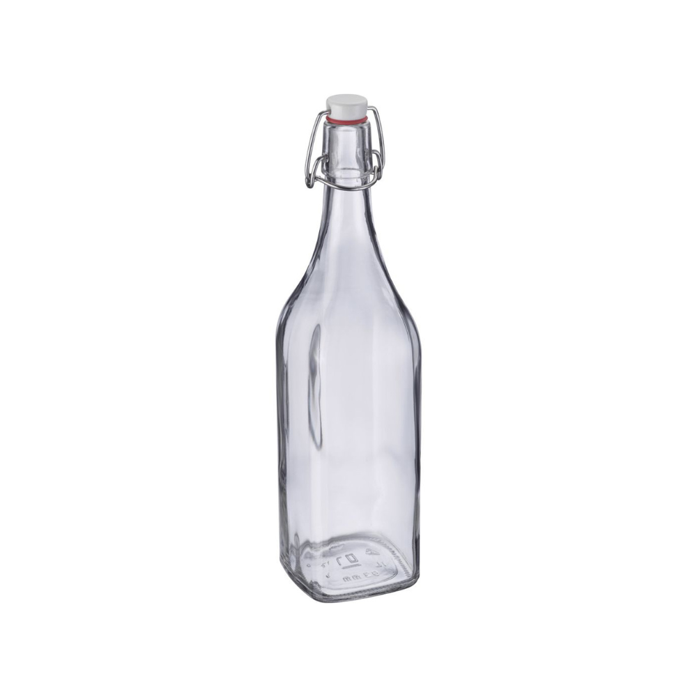 Glasflaske m. patentlåg 1L
