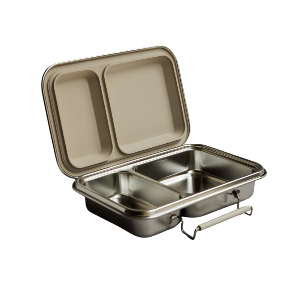 Haps madkasse med 2 rum - Oystergrey