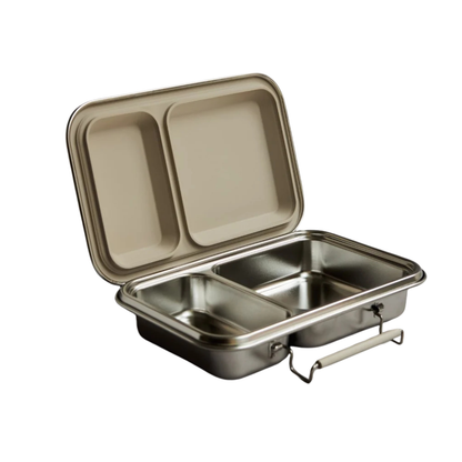 Haps madkasse med 2 rum - Oystergrey