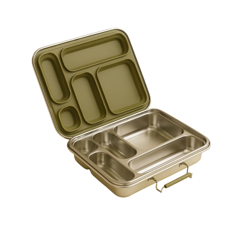 Haps madkasse med 5 rum - Olive