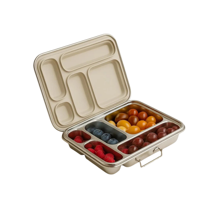 Haps madkasse med 5 rum - Oystergrey