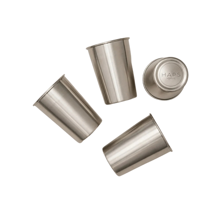 Haps rustfri stål krus - 4 stk. 200ml.
