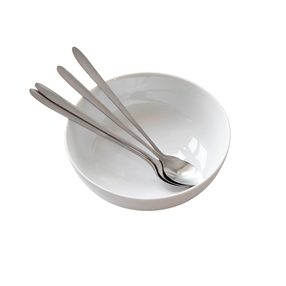 Lang ske, rustfri stål 19,5cm - 4 stk.