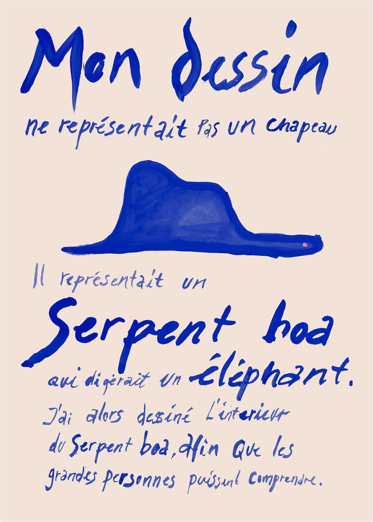Plakat uden ramme | Le Petit Prince - Blue