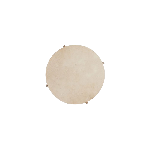 Lune | Sidebord, marmor og ask, Ø 50 cm