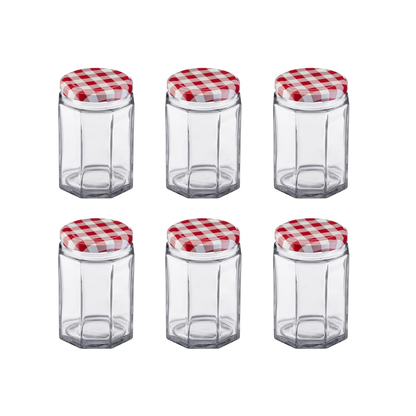 6 stk. sylteglas - Eckig, 270 ml.