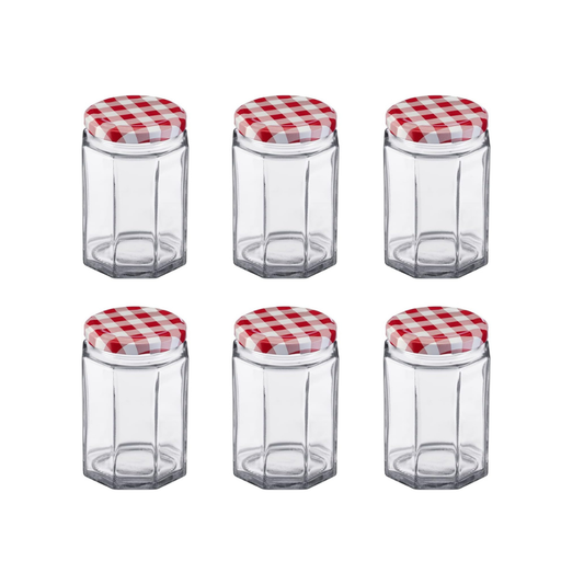 6 stk. sylteglas - Eckig, 270 ml.