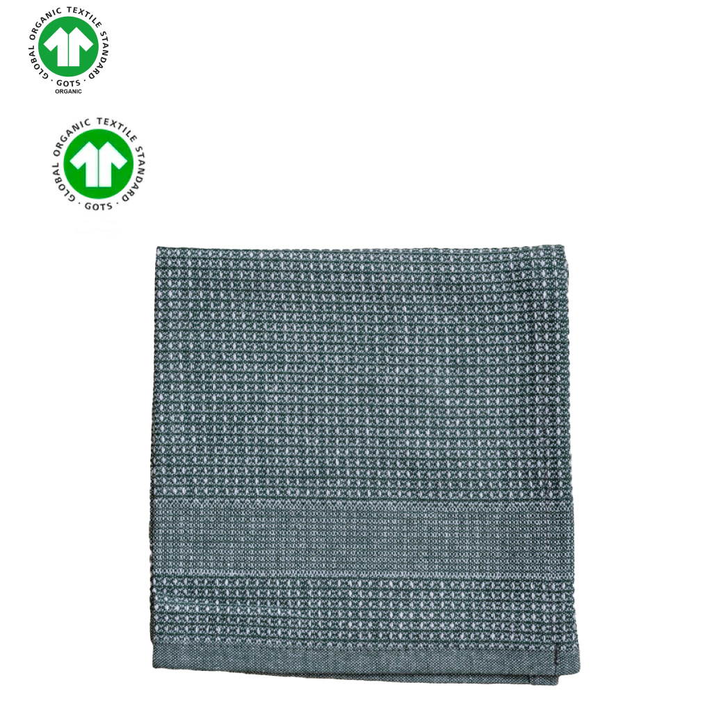 Hagbart | Karklude pine/hvid 2 stk. GOTS Klud