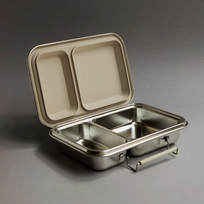 Haps madkasse med 2 rum - Oystergrey