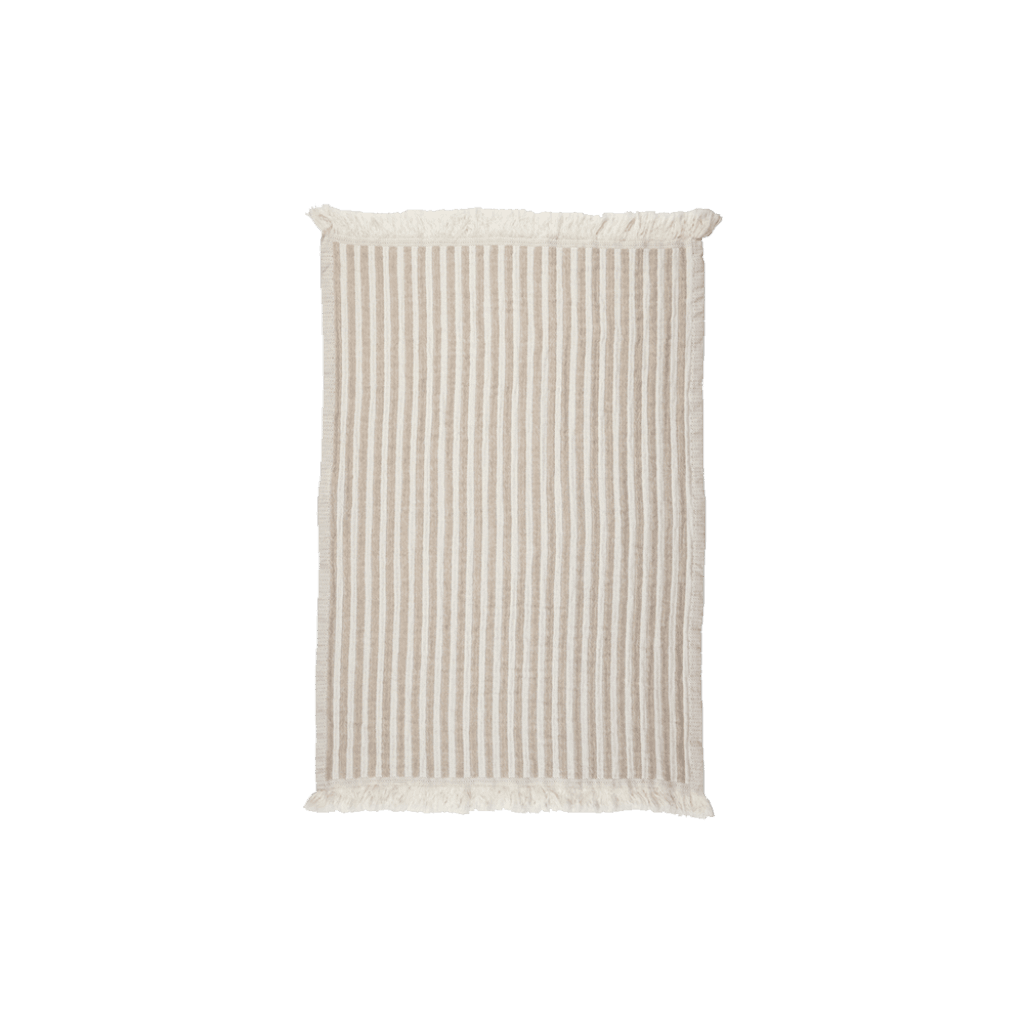Indy | 2 Stk. Gæstehåndklæde I Øko Bomuld Beige Håndklæder