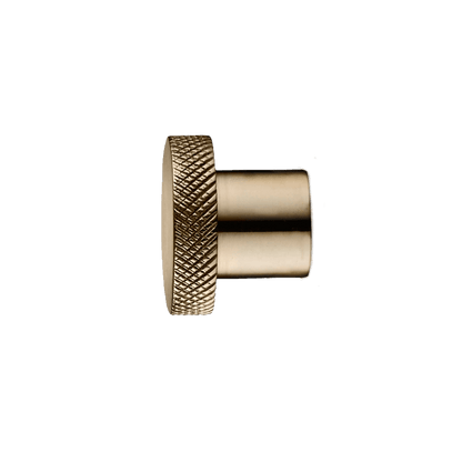 Knop | Greb/knage, blank messing, rillet, 2,5 cm