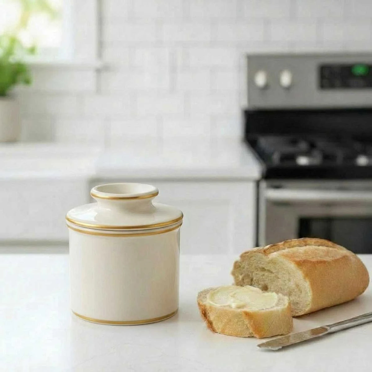 Smørkrukke med vand, Gold