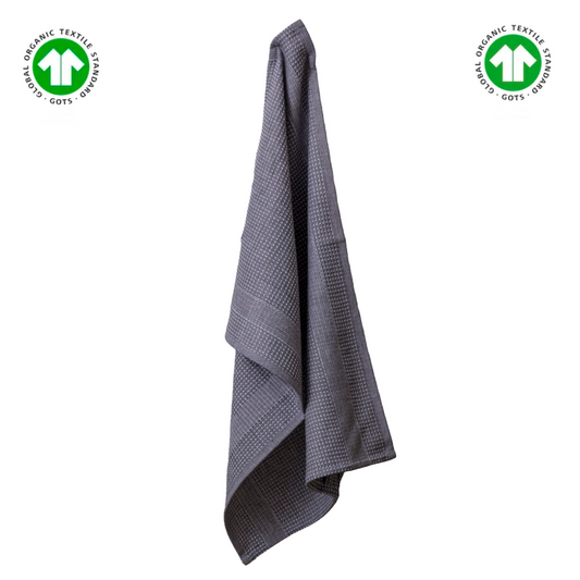 Louis | Køkkenhåndklæde blomme/hvid GOTS Klud