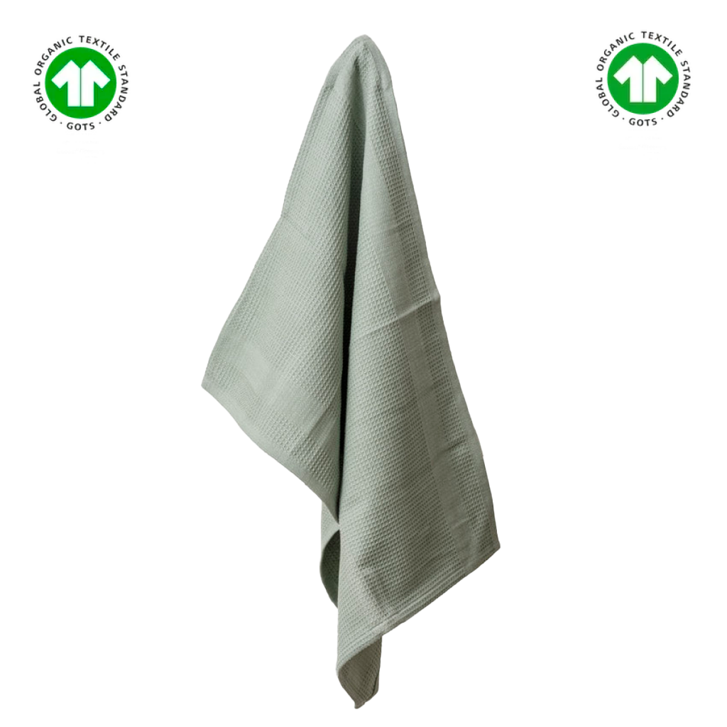 Louis | Køkkenhåndklæde dusty sage GOTS Klud