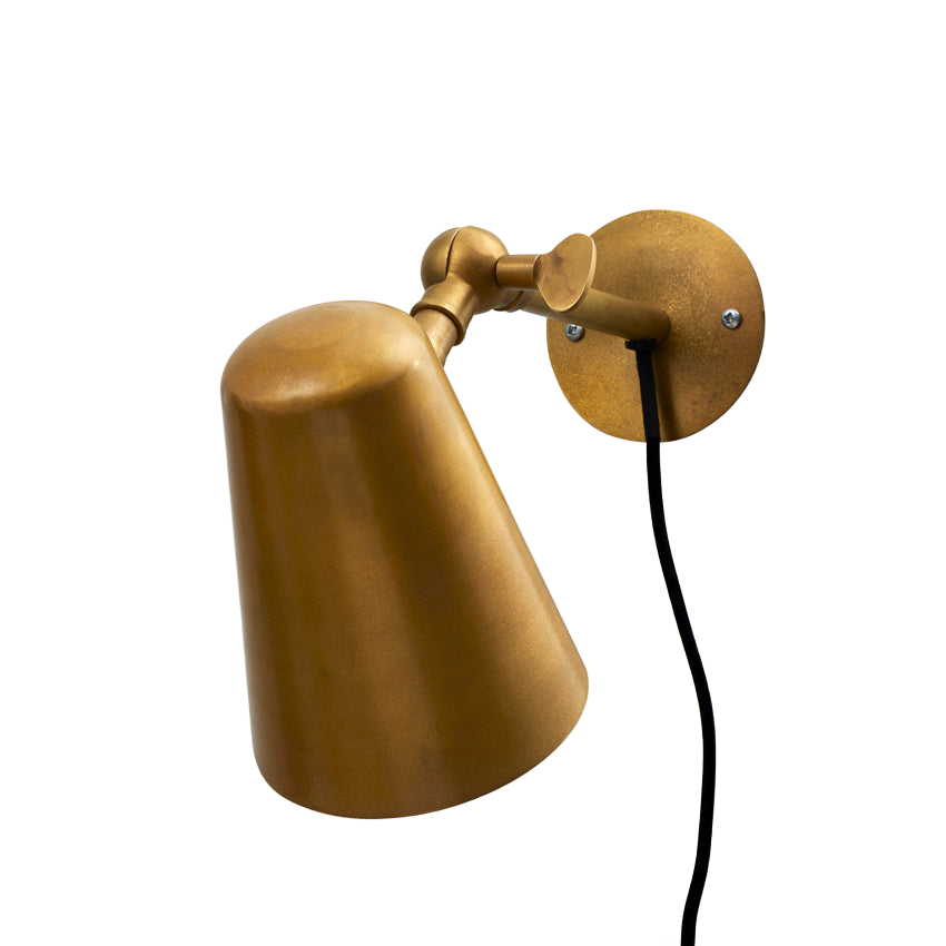 Vala Flex væglampe i rå messing fra H. Skjalm P. Design: H. Skjalm P. 