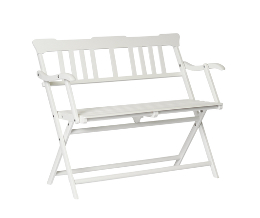 Humlebæk bænk i hvidmalet bøg fra Skovshoved Møbelfabrik