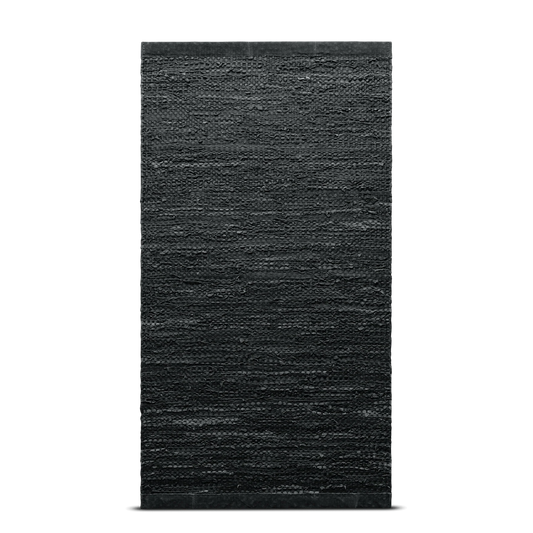 Rug Solid | Tæppe, læder, dark grey