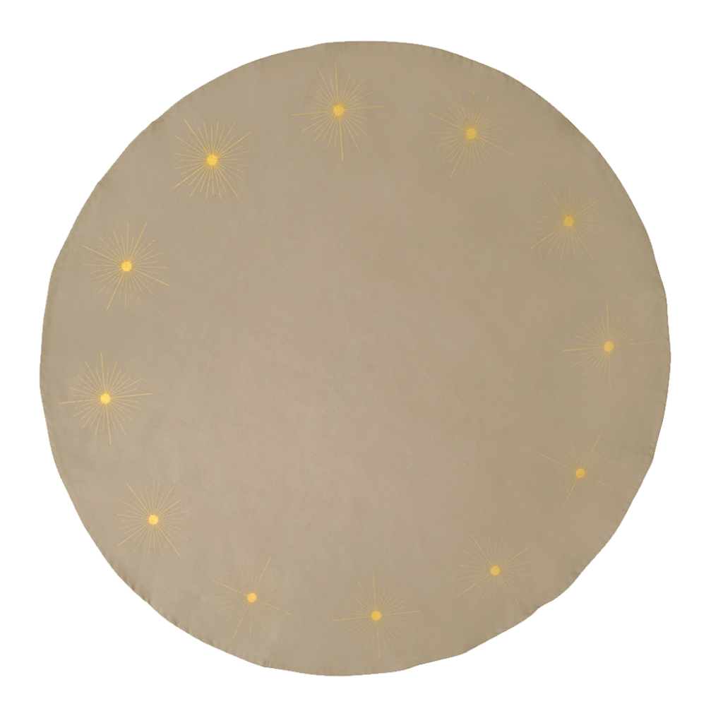 1.12 | Star Juletræstæppe I Øko Bomuld Khaki Juletræstæppe