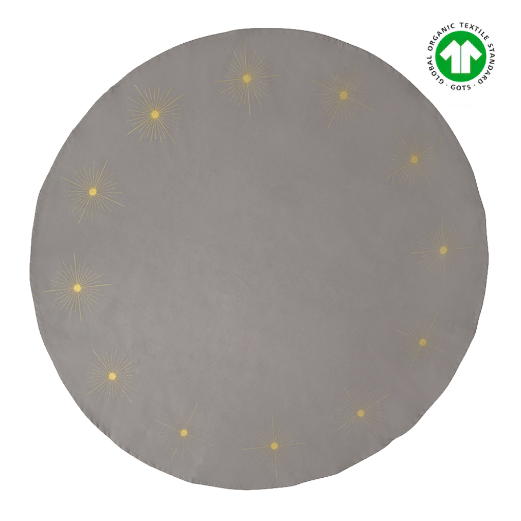 Star | Juletræstæppe I Øko Bomuld Ligt Grey Juletræstæppe