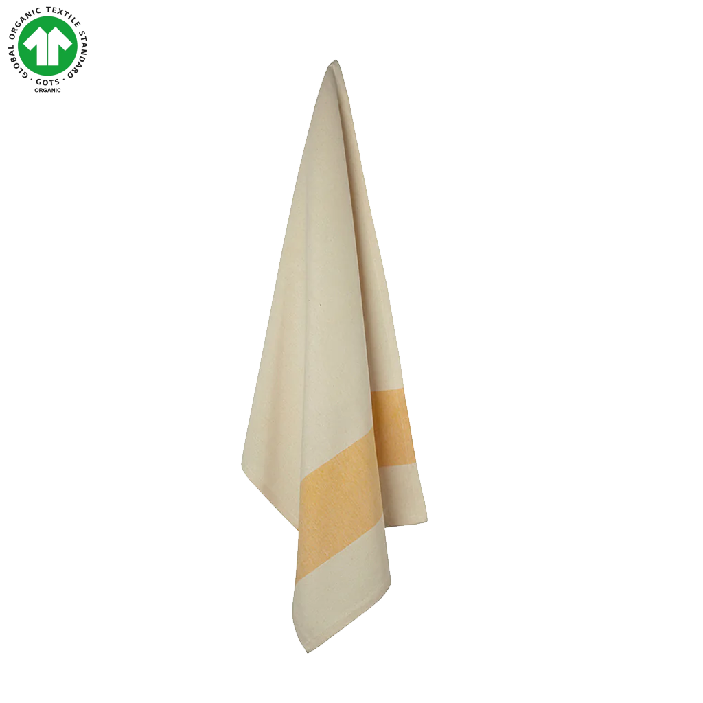 Theo | Viskestykke I Øko Bomuld Gul Viskestykker