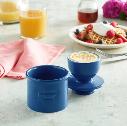 Smørkrukke med vand, royal blue