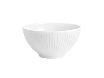Pillivuyt Plissé Skål, Dia 14 cm, 50 cl, Hvid