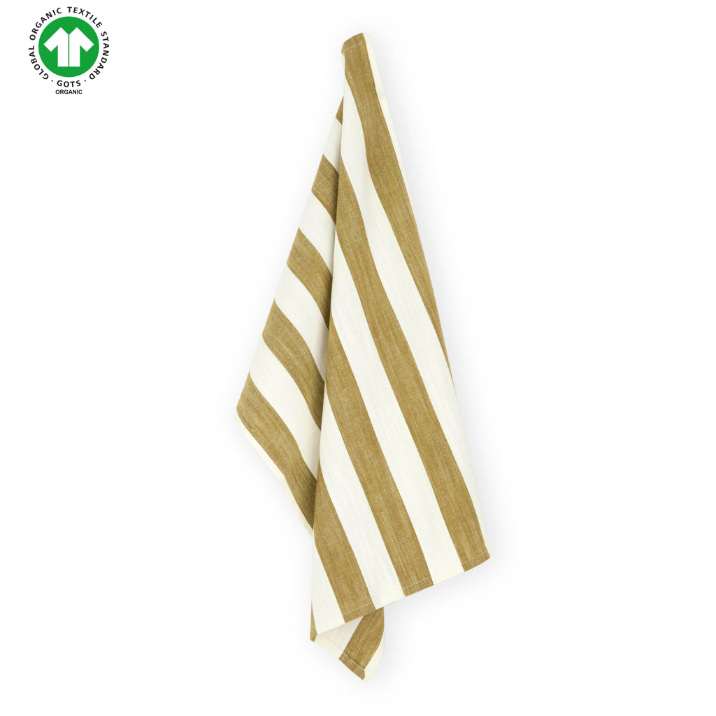 Valentin | Viskestykke off white/tapenade GOTS