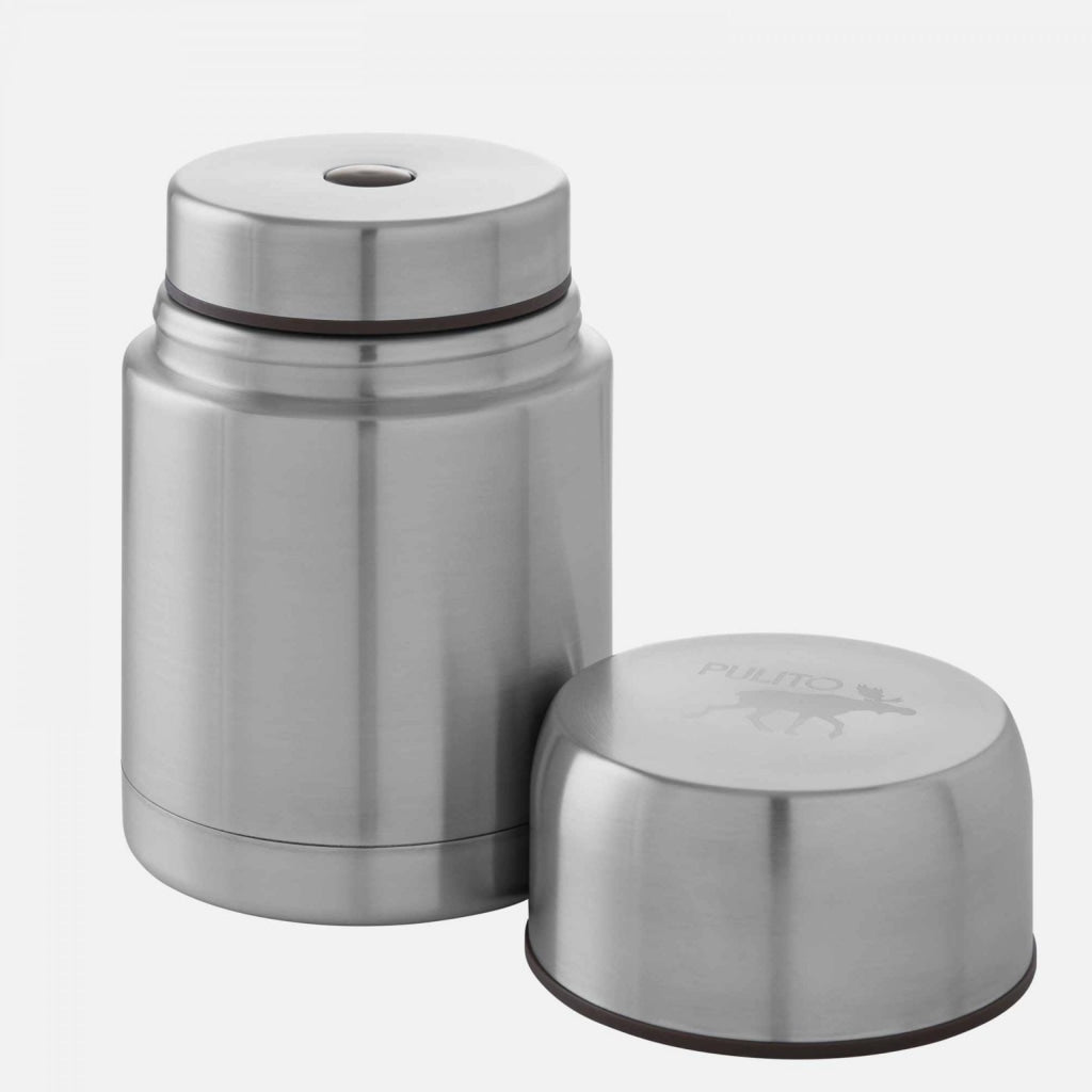 Pure termomadkasse, stor, stål, 750 ml.