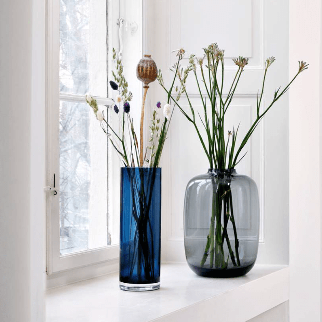 Aslaug | Vase i mundblæst glas, H.30cm. Brown