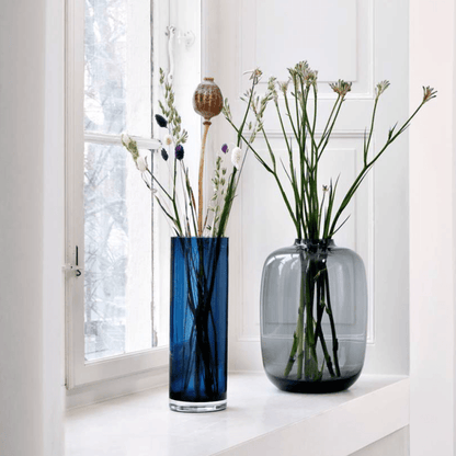 Aslaug | Vase i mundblæst glas, H.30cm. Brown