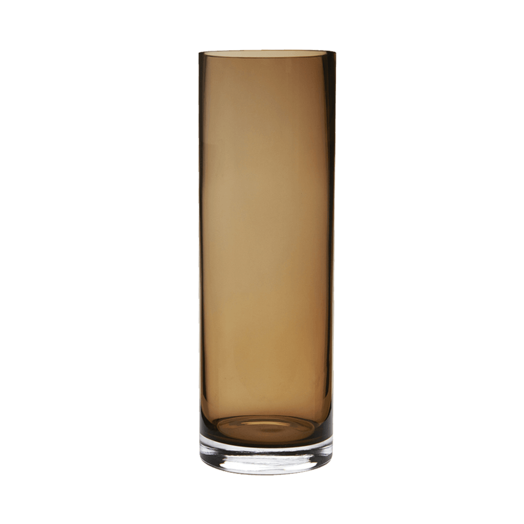 Aslaug | Vase i mundblæst glas, H.30cm. Brown