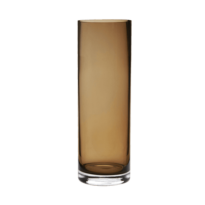 Aslaug | Vase i mundblæst glas, H.30cm. Brown
