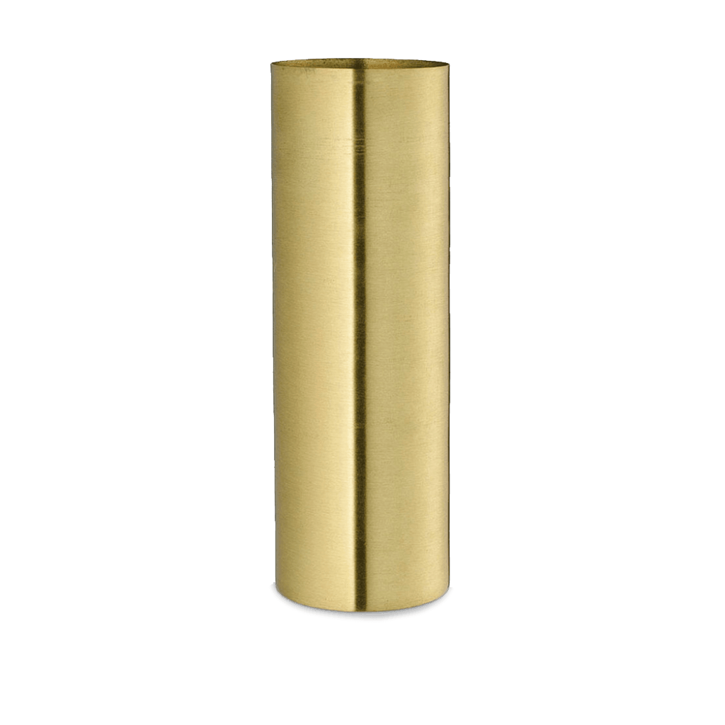 Cylinder | Vase i mat messing H30 cm