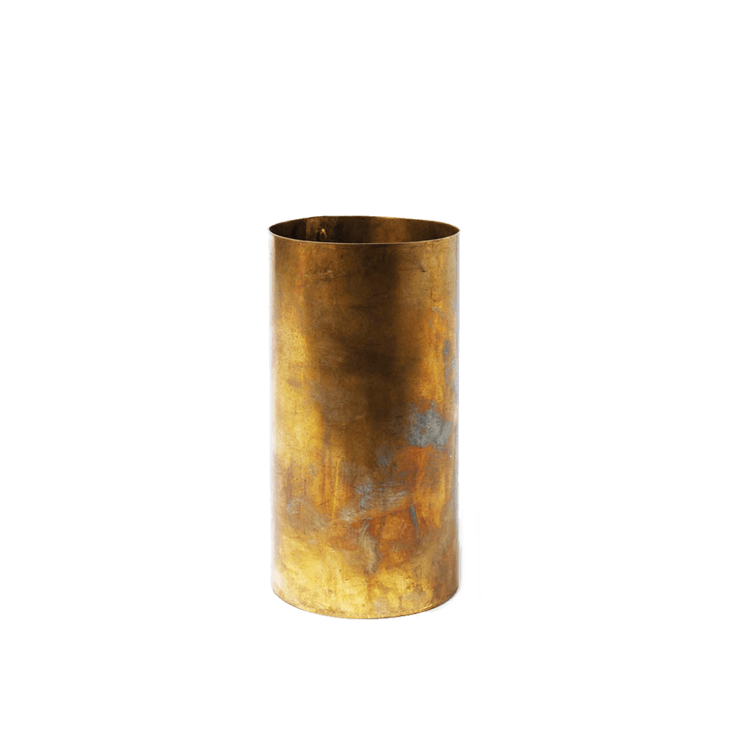 Cylinder | Vase i rå messing
