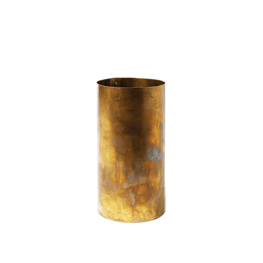 Cylinder | Vase i rå messing