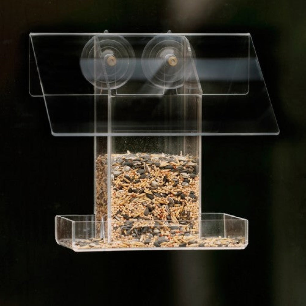 Fugle foderhus til vinduet, akryl, 23 cm.