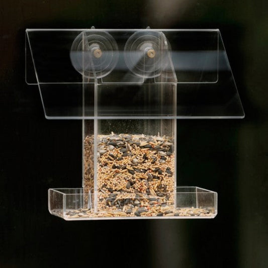 Fugle foderhus til vinduet, akryl, 23 cm.