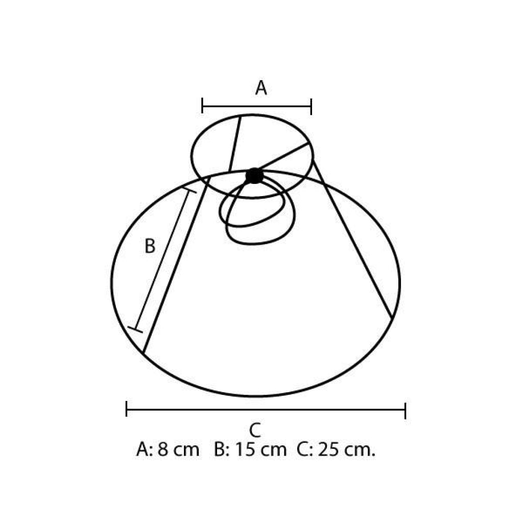 Klemme stativ til plissélampeskærm, 25 cm.