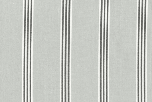 Metervarer, bomuld, stribet lysgrå/hvid/grå, 150 cm.