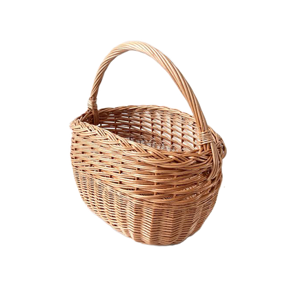 Oval bykurv i pileflet l. 40cm