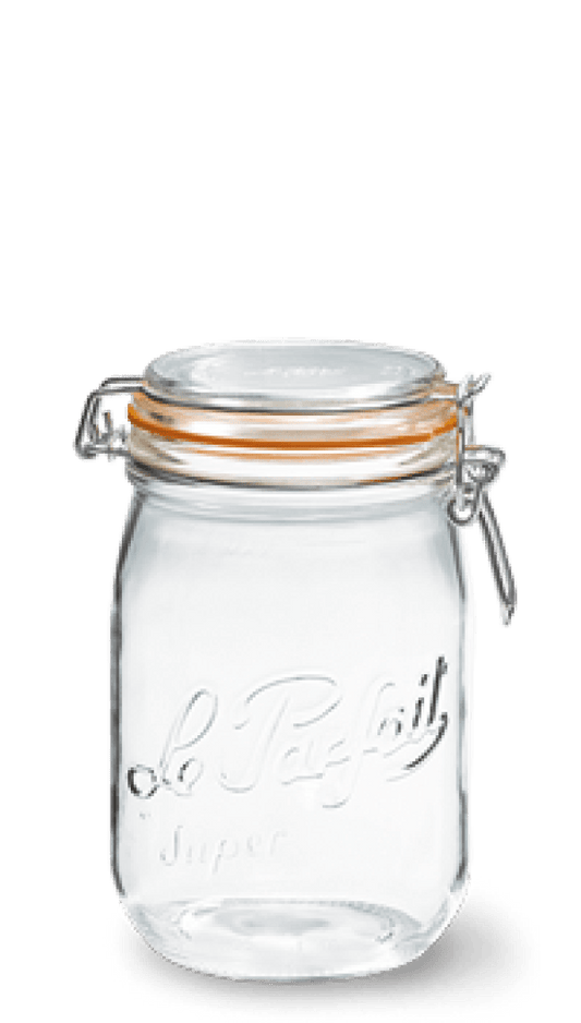 Glas med patentlåg, 1 l. Le Parfait, H. Skjalm P.