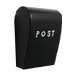 Sort postkasse med lås